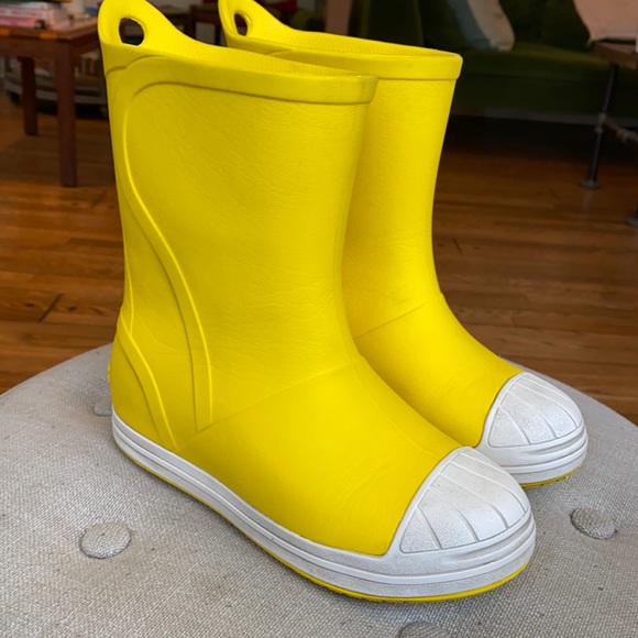CROCS Other - Crocs Childrens Rain Boots Yellow White Kids's J1